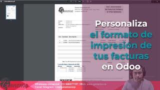  De esta manera podrás personalizar el formato de impresión de tus facturas dentro de Odoo 