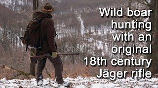 Wild boar  hunting with an 18th century rifle