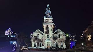 Vivid Sydney 2023 - Biotechture light display at ASN Clock Tower, The Rocks, 4K 60fps