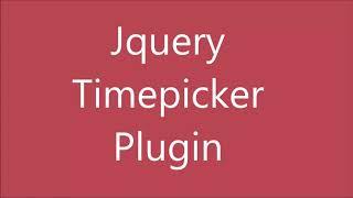 Add Timepicker to Input Field using jQuery | Timepicker Plugin