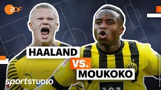 Haaland vs. Moukoko: Tor-Maschine oder Rohdiamant? | Bundesliga | sportstudio