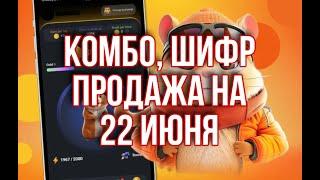 Новый шифр на 22 июня в Хамстер Комбат и комбо в хомяке Hamster Kombat