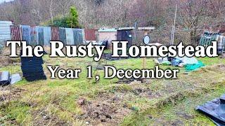 The Rusty Homestead in December, Year 1