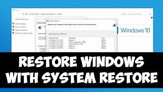 Restore Windows with System Restore on Windows 8/10