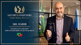 Second Citizenship: Client Testimonial - Mr. Habib -  St Kitts & Nevis Passport