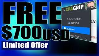 Get Paid $700 FREE USD Right Now on CPAgrip - This Offer Ends Soon! (cpagrip self click on mobile)