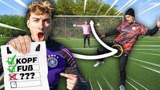 MIT JEDEM KÖRPERTEIL EIN TOR SCHIEßEN! LUCAS vs LARS FUßBALL CHALLENGE