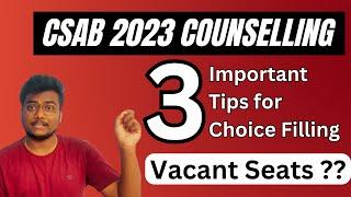 CSAB 2023 | Important Tips for Choice Filling #csab2023