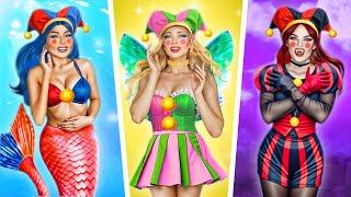 From Broke to Rich! Mermaid vs Vampire vs Fairy in Digital Circus Extreme Makeover!