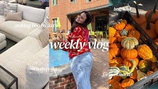 weekly vlog: lush & sephora haul, making boo baskets, mall day, new nails, farmers market & more