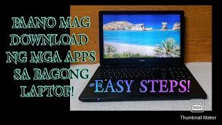 PAANO MAG DOWNLOAD  NG MGA APPLICATION  SA BAGONG LAPTOP?  EASY TUTORIAL/2020