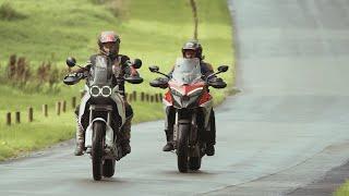 Carl Fogarty and Charley Boorman ride the DesertX and Multistrada V4