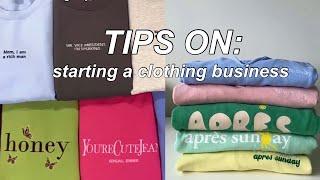 TIPS ON STARTING A CLOTHING BRAND| SMALL BUSINESS