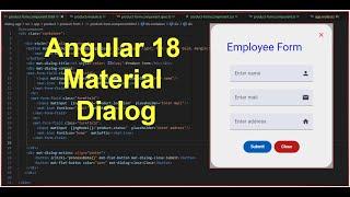 Angular 18 Material Dialog