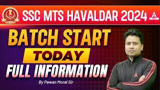 SSC MTS Havaldar 2024 | Batch Start Today | Full information By Pawan Moral Sir