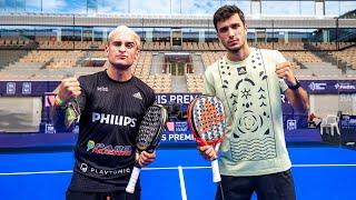 ALE GALÁN reta 1VS1 a DELANTERO09 en ROLAND GARROS - Partido de Pádel *Tie Break*