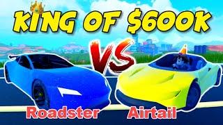 Jailbreak Air Tail vs Roadster! 600K Car Speed Test (Roblox)