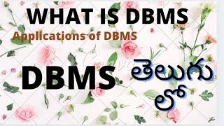 What is DBMS in Telugu | What is DBMS |Introduction to DBMS | Database management system | DBMS