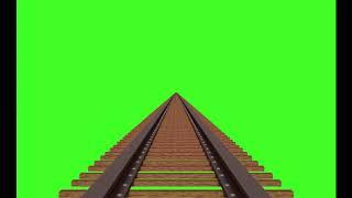 4K Green Screen Train Track