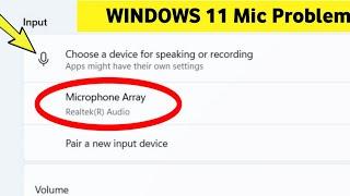 Mic not Working in Windows 11 | Microphone problem Solve Laptop Pc Computer