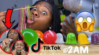 i Tried ASMR... Eating all tiktok jelly fruit Candy @2am AGAIN!!!