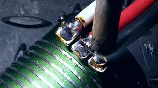 Soldering Wires & Bullets on Castle 1800kv Motor