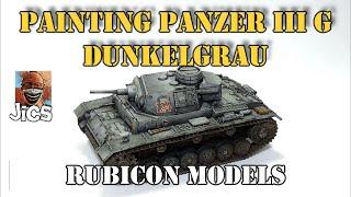 Painting Panzer III G Dunkelgrau. Rubicon Models. Bolt Action