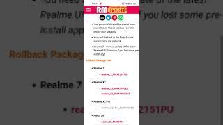 Realme 7, narzo 20 pro, X3,x3superzoom UI2.0 TO UI1.0 ROOLBACK PACKAGE  (link in description)