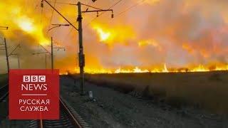 Поезд прошел сквозь стену огня в Приморье