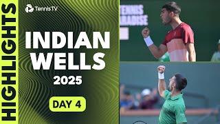 Alcaraz Faces Halys; Djokovic, Draper & Monfils Feature | Indian Wells 2025 Day 4 Highlights