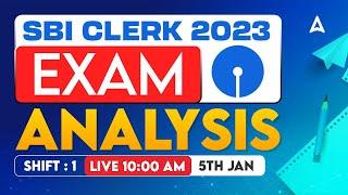 SBI Clerk Analysis 2023 (5th Jan 2024, Shift 1) | SBI Clerk Exam Analysis 2023 & Expected Cut Off