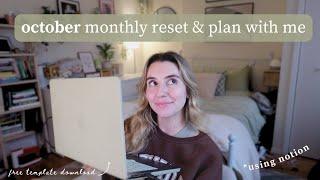 october monthly reset & plan with me 2024 | *announcements*, setting goals, reflection & analytics