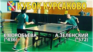 ЗЕЛЕНСКИЙ - ВОРОБЬЁВА КУБОК КУРСАКОВО настольный теннис table tennis