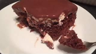 الكيك التركي رووووووووووعة و ساهل/Cake turque garni/sauce chocolat