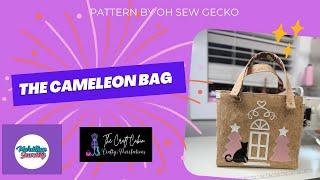 Making The Chameleon Bag-Winter Appliqué from Oh Sew Gecko ‍⬛