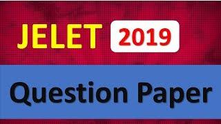 Jelet 2019 Question Paper | Deck Out Knowledge |