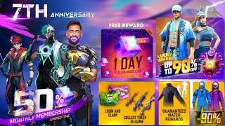 7TH ANNIVERSARY FREE REWARDS 2024 ,FREE FIRE INDIA | FREE FIRE NEW EVENT | NEW EVENT FREE FIRE