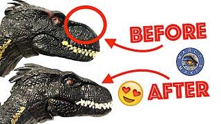 My INDORAPTOR gets a FACELIFT!  Making a new film accurate head for MATTEL super posable Indoraptor