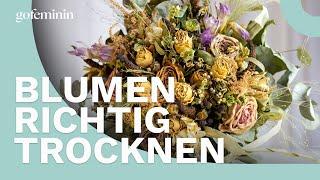 Blumenstrauß richtig trocknen