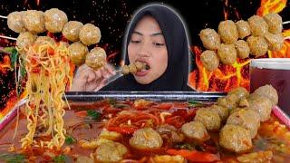 NYELEKIT MUKBANG MIE BAKSO TETELAN KUAH PEDAS | MUKBANG ASMR