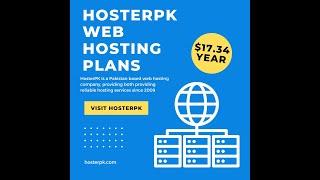 Hosterpk Web Hosting Plans |  Pakistan Domain Hosting