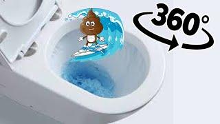 360° Video | Flushed Down A Toilet | Version 3 | VR 4K #toilet