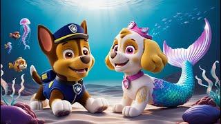 Paw Patrol Ultimate Rescue | SKYE TURN INTO MERMAID BUT FALL IN LOVE CHASE  | LOVE Story | Rainbow 3