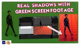 Real 3D shadows with greenscreen footage in Blender