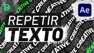 REPETIR TEXTO en After Effects - Fondo texto repetido con LOOP en After Effects