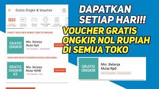 Cara mendapatkan voucher gratis ongkir Rp 0 Shopee Terbaru