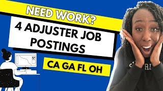 ️4 Claims Adjuster Jobs in CA, FL, GA, and OH