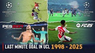 Last Minute Goal In UCL Games | 1998 - 2025 |