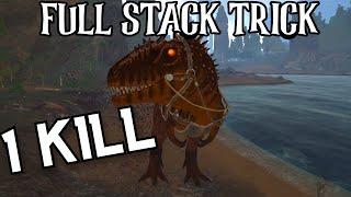 OP 100 STACK BOOST CARCHAR FROM 1 DINO | Pro Tips | Ark Official PvP 