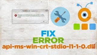 How to Fix Error api ms win crt stdio l1 1 0 dll is Missing From Your Computer in Windows 10